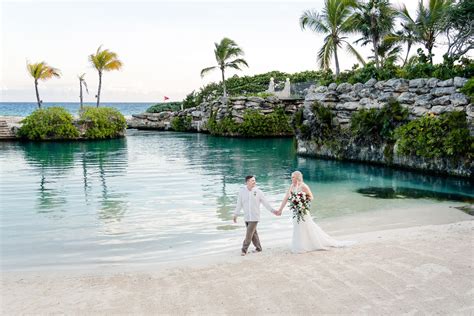 Dreamy Bride And Groom Beach Portraits At Hotel Xcaret Mexico By
