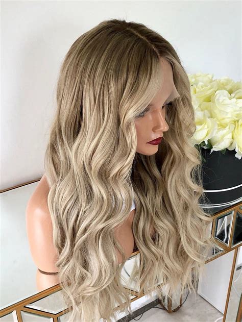 Ombre Blonde Human Full Lace Wigs Edw3537