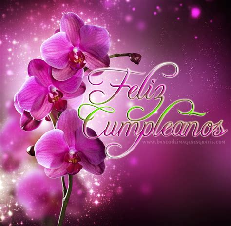 Feliz Cumpleaños Con Rosas Y Orquídeas Postales Con Mensajes Y
