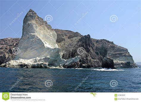 Beautiful Sea And Rock Island Landscape In Greece Stock Image Image