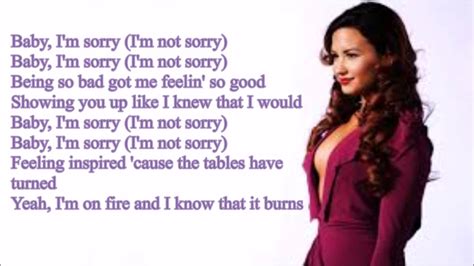I don't own nothing all credit goes to the respective owners. Demi Lovato - Sorry not Sorry (Lyrics) - YouTube