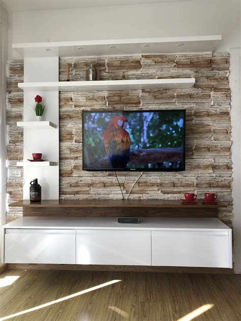 Stone Living Room Tv Wall Design Canvas Valley