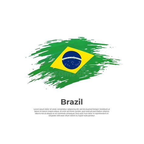 Brazilian Flag Painted Brush Strokes Stock Illustrations 7 Brazilian