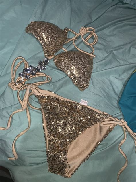 2020 Bikini Crystal Rhinestones Glitter Diamond Gems Swimwear Women Bikini Set Beach Bathing