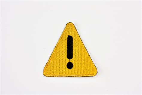 Warning Exclamation Point Sign Patch The Ideal T For A Etsy Mexico