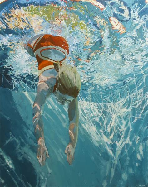 Glistening Underwater Oil Paintings By Samantha French Underwater Painting Swimming Art