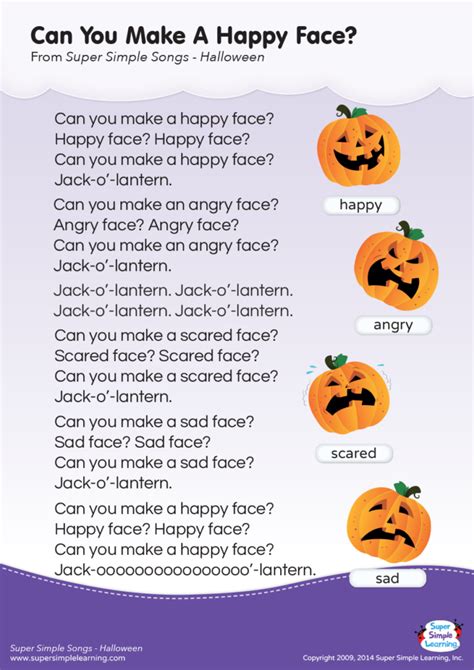 Can You Make A Happy Face Lyrics Poster Super Simple