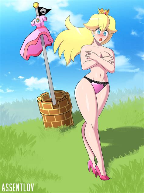 Rule 34 Assentlov Breasts Embarrassed Nude Female Enf Flagpole Mario Series Nintendo