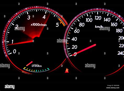 Speedometer And Rpm Meter Stock Photo Alamy