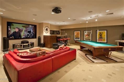 Well, a living room or a lounge room is often a place for all family members to sit together and watch television shows while relaxing after having their own busy activities for the day. 77 Masculine Game Room Design Ideas - DigsDigs