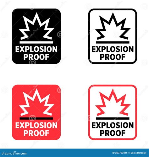 Explosion Proof Equipment And Product Safety Information Sign Stock