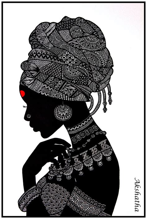Beautiful Strong Woman Ed 10 Of 10 By Akshatha Ajay Zentangle Art