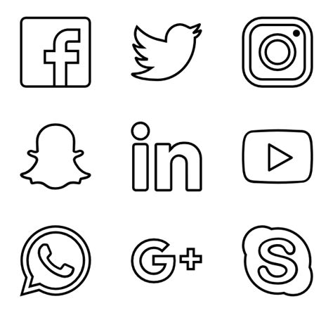 Social Media Icons Vector Png At Getdrawings Free Download