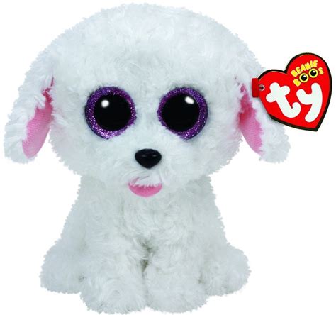Ty Beanie Boos Pippie The White Dog Glitter Eyes Small 6 Plush