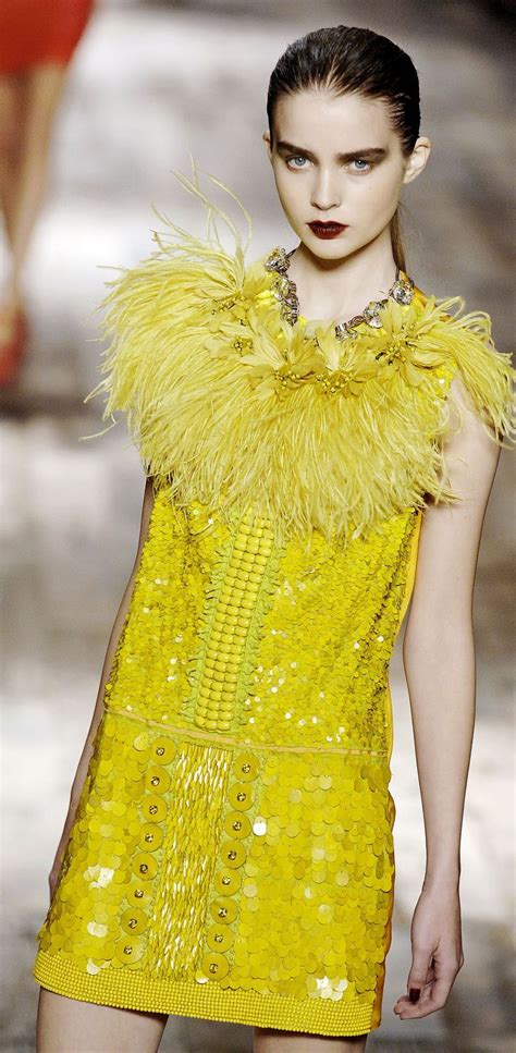 Lanvin Ready To Wear Spring 2008 Fashion Yellow Fashion Lanvin Dress