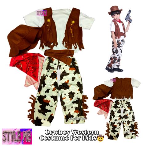Cowboy Western Complete Set Career Costume Cosplay Roleplay For Kids