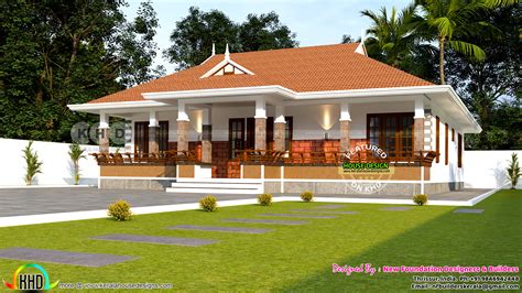 Single Floor House Design Kerala Style Home Alqu
