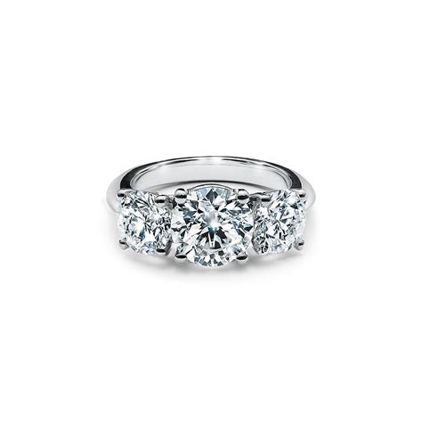 Tiffany Three Stone Engagement Ring In Platinum An Expression Of