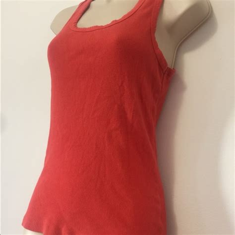 Splash Tops 32 Orange Wife Beater Tank Poshmark