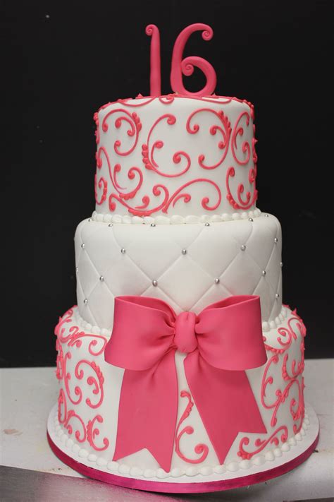 The most common boys 16th birthday material is metal. Pink Sweet 16 Birthday Cake | Sweet sixteen cakes, Tiered ...