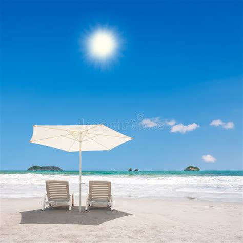 Two Chairs At The Beach Stock Image Image Of Sand Caribbean 34325759