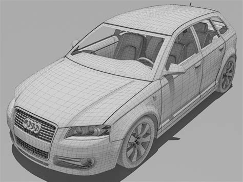 Audi A3 Sportback 3d Model 39 3ds Max Unknown Free3d