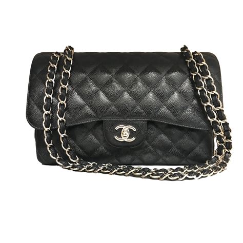 Chanel Timeless Handbags Leather Black Ref60757 Joli Closet