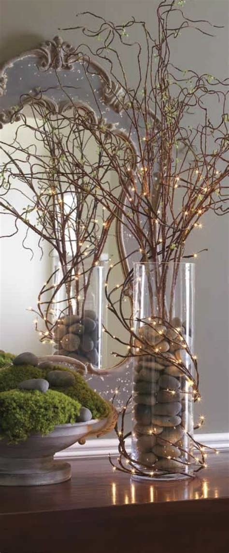 Diy rustic holiday centerpiece 7. 40 DIY Branch Art Installations that are Borderline Genius