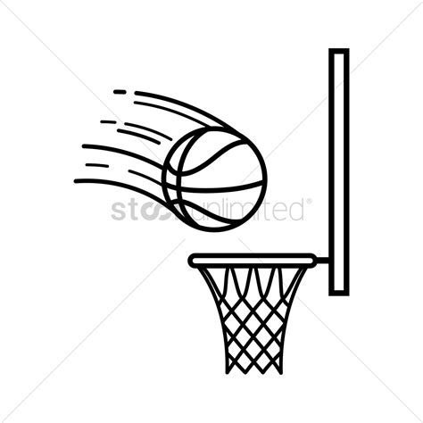 Basketball Going Into Hoop Vector Image 1979507 Stockunlimited