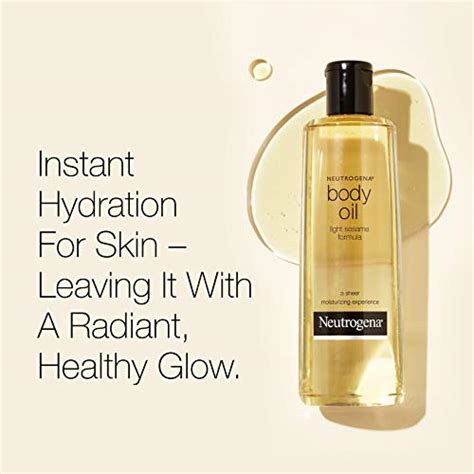 best neutrogena lightweight body oil for dry skin sheer moisturizer in light sesame formula 8