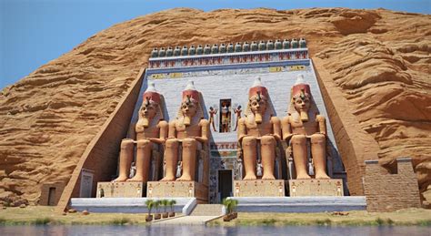 The Temples Of Abu Simbel 3d Scene Mozaik Digital Education And