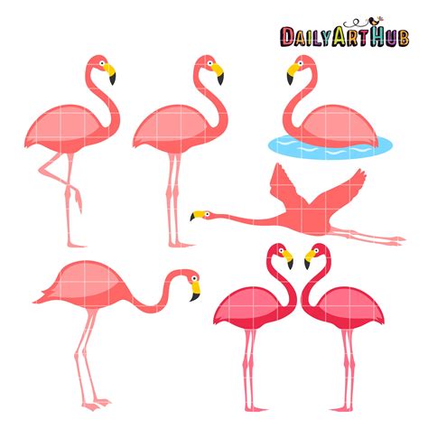 Flamingo Clip Art Set Daily Art Hub Free Clip Art Everyday