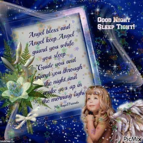 Angel Bless And Angel Keep Beautiful Good Night Quotes Good Night