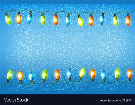 Christmas Background With Colorful Garlands Vector Image
