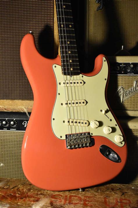 1962 Fender Stratocaster Fiesta Red Serial 75032 Cescos Corner Guitars