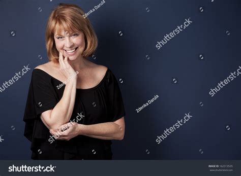 Mature Woman Wearing Black Outfit On Stock Photo 162313535 Shutterstock