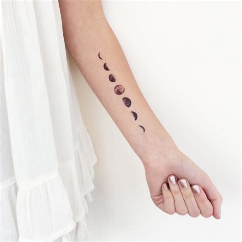 Moon Phases Temporary Tattoo Wrist Ankle Body Sticker Fake