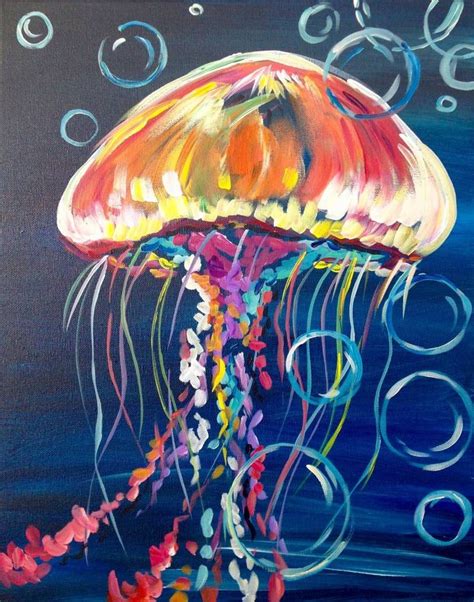 Jelly Fish Abstract Animal Painting Jellyfish Painting Painting