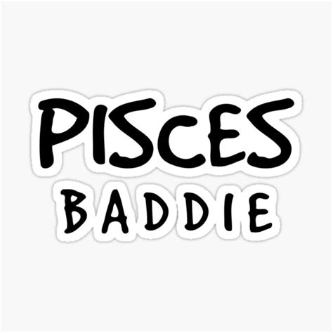 Pisces Baddie Zodiac Design Sticker For Sale By Tantonestt Redbubble
