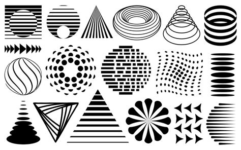 Abstract Shapes Geometric Vector Design Elements Geometric Halftones