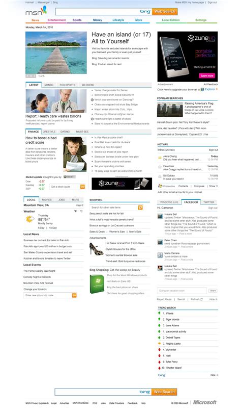 Microsoft Begins Rolling Out Redesigned Msn Homepage Ars Technica