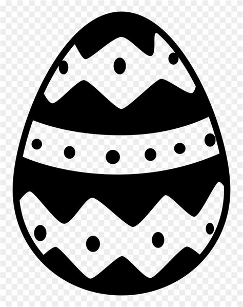 Easter Egg With One Horizontal Straight Line And Two Easter Egg