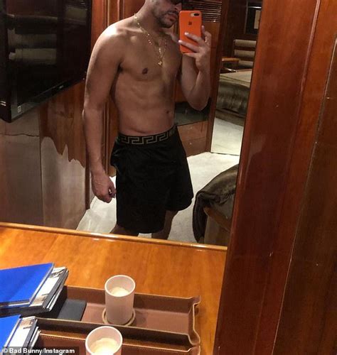 Bad Bunny Shares A Shirtless Selfie And Says He Is At His Peak While Flashing His Abs In Fendi