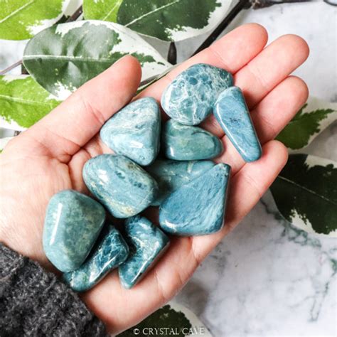 Blue Jade Crystal Tumbled Stone Polished Gemstone Etsy