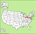 Cleveland location on the U.S. Map - Ontheworldmap.com