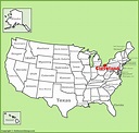 Cleveland location on the U.S. Map