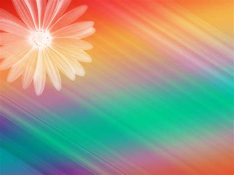 Elegant Floral Design Rainbow Colorful Ppt Background For Powerpoint