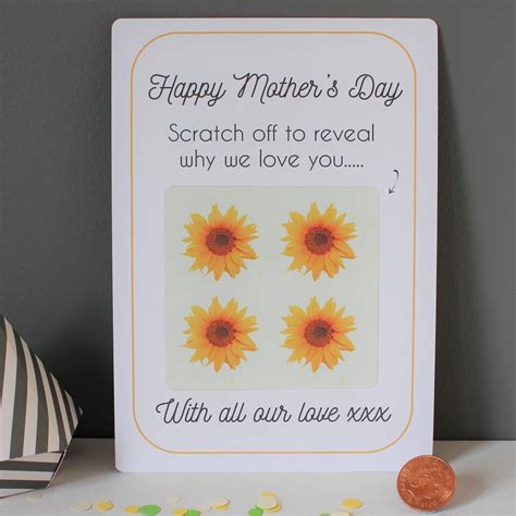 Mothers Day Reasons We Love You Scratchcard By Daisyley Designs