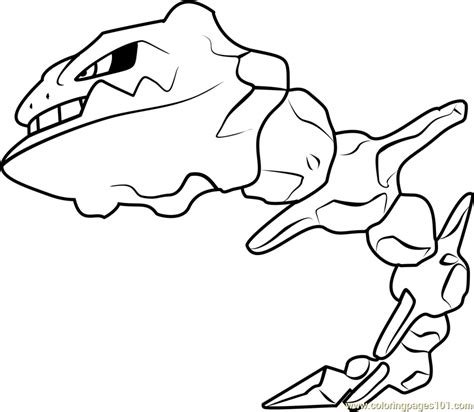 Steelix Pokemon Printable Coloring Page For Kids And Adults