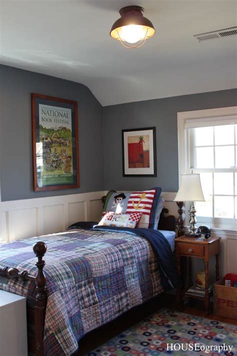 We did not find results for: nautical vintage boys bedroom. blue/gray walls, plaid ...